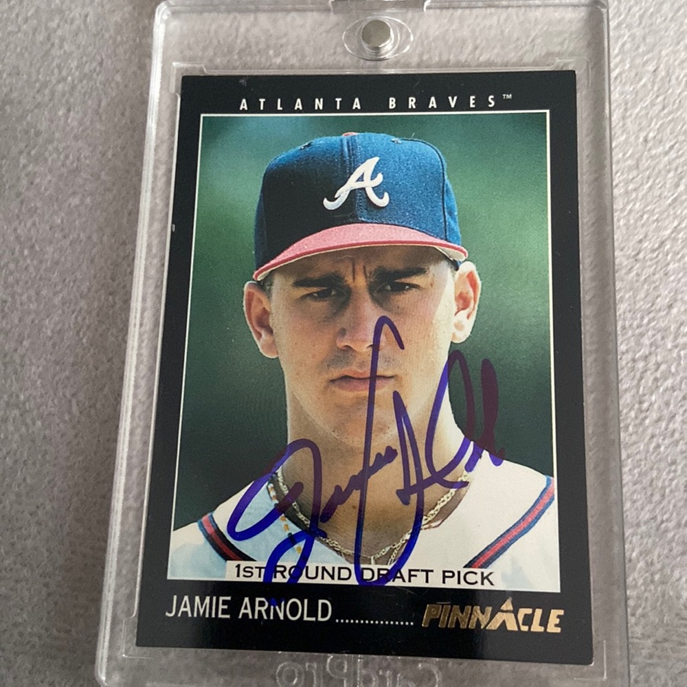 Jamie Arnold Autographed First Round Draft Pick Atlanta Braves Baseball Card